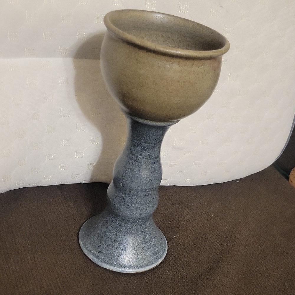 Rustic Ceramic Lo M g Stem Chalice